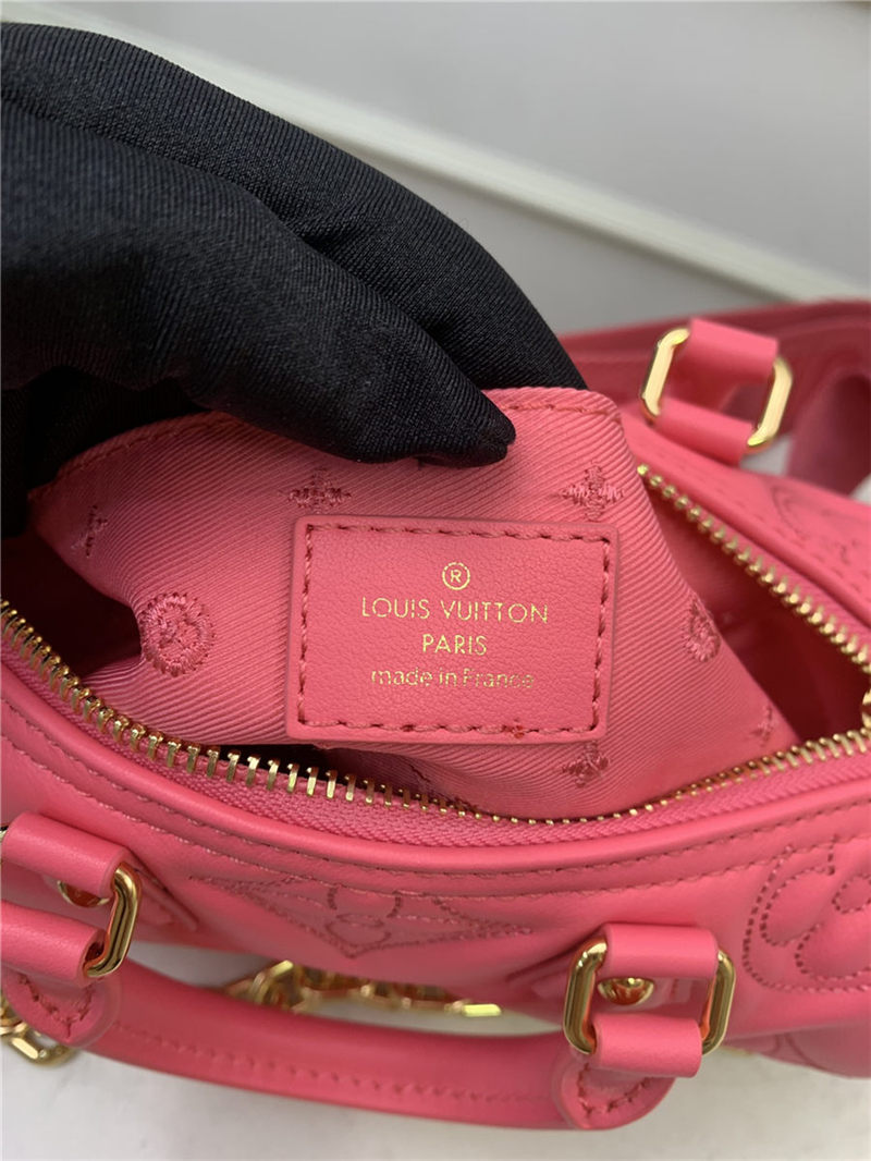 Louis Vuitton PAPILLON BB Quilted and embroidered smooth calf leather Dragon Fruit Pink M59826 High