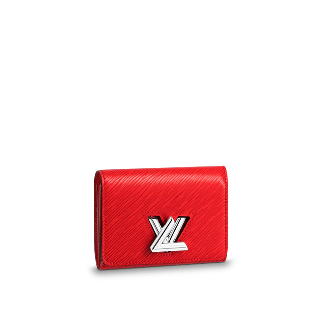 Louis Vuitton TWIST COMPACT WALLET Epi Coquelicot Red High