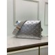 Louis Vuitton COUSSIN PM Monogram-embossed puffy lambskin Silver High