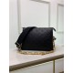 Louis Vuitton COUSSIN PM Monogram-embossed puffy lambskin Black High