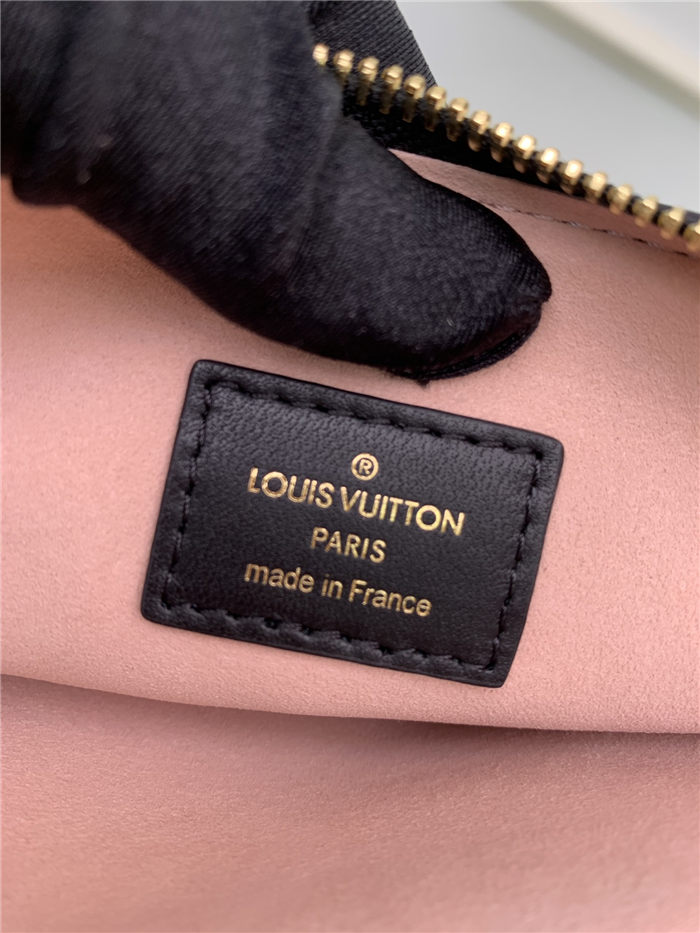 Louis Vuitton COUSSIN PM Monogram-embossed puffy lambskin Black High