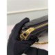 Louis Vuitton COUSSIN PM Monogram-embossed puffy lambskin Black High