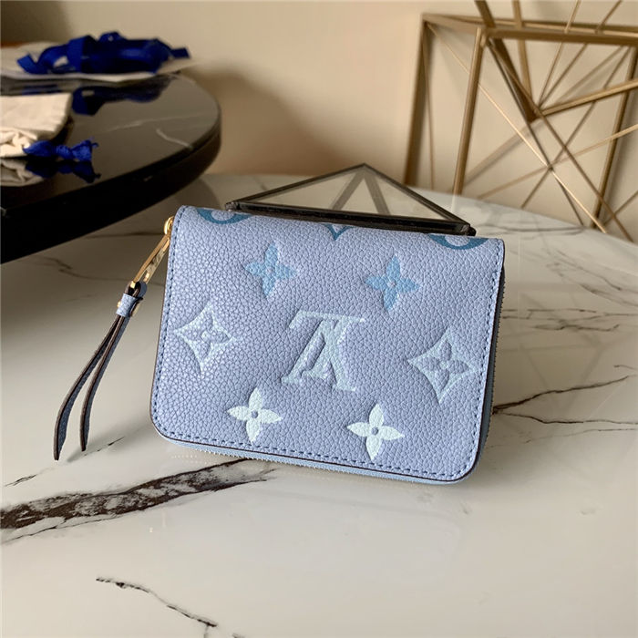 Louis Vuitton ZIPPY COIN PURSE Monogram Empreinte Summer Blue High