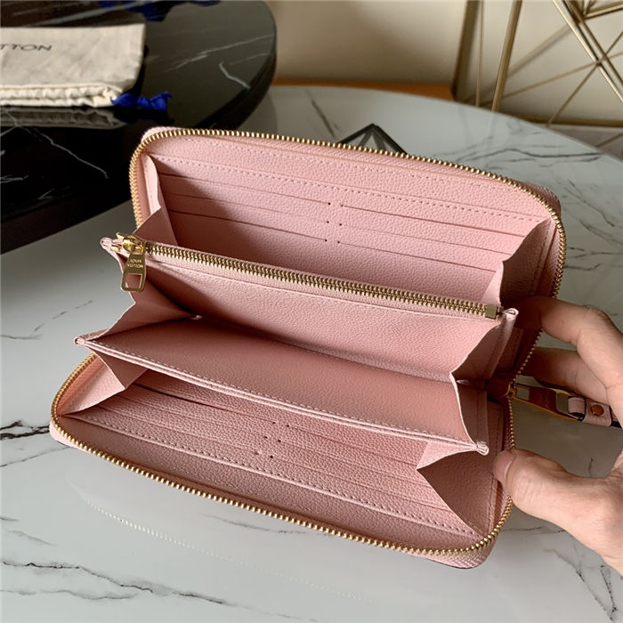 Louis Vuitton ZIPPY WALLET Monogram Empreinte Pink High