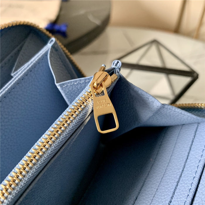 Louis Vuitton ZIPPY WALLET Monogram Empreinte Blue High