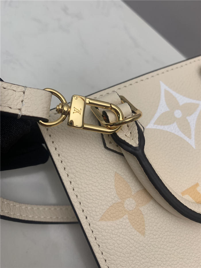 Louis Vuitton PETIT SAC PLAT Monogram Empreinte Cream / Saffron High