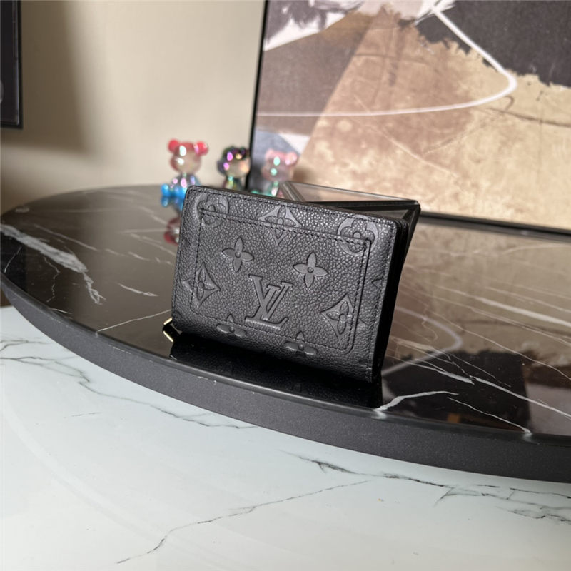 Louis Vuitton CLÉA WALLET Monogram Empreinte M80152 Black High