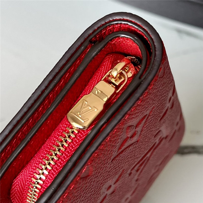 Louis Vuitton CLÉA WALLET Monogram Empreinte M80152 Red High