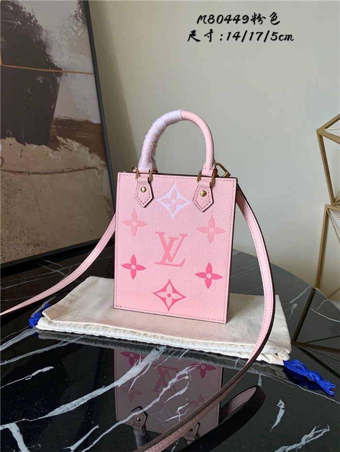 Louis Vuitton PETIT SAC PLAT Monogram Empreinte Pink High