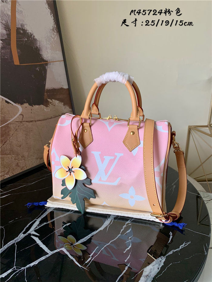 Louis Vuitton SPEEDY BANDOULIÈRE 25 Monogram Giant Pink High