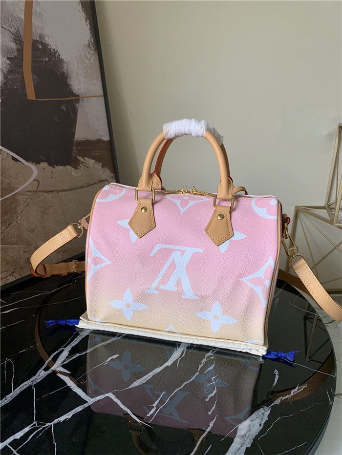 Louis Vuitton SPEEDY BANDOULIÈRE 25 Monogram Giant Pink High