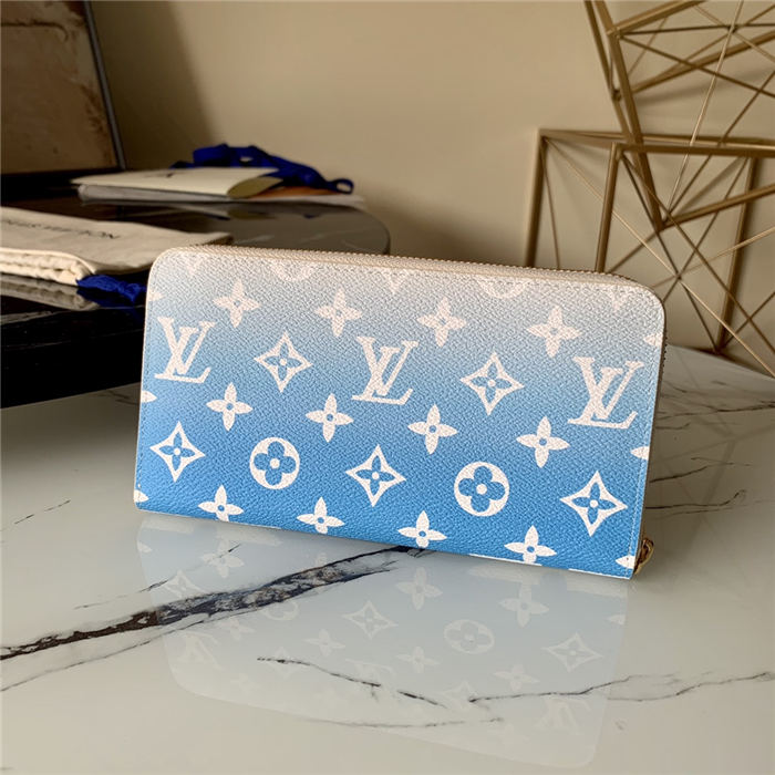 Louis Vuitton ZIPPY WALLET Gradie Monogram Blue High