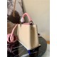 Louis Vuitton CAPUCINES MM Taurillon Beige/Pink M55910 High