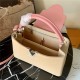 Louis Vuitton CAPUCINES MM Taurillon Beige/Pink M55910 High