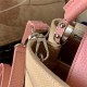 Louis Vuitton CAPUCINES MM Taurillon Beige/Pink M55910 High