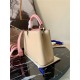 Louis Vuitton CAPUCINES BB Taurillon Beige/Pink M55910 High