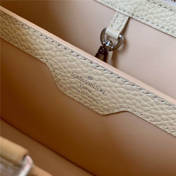 Louis Vuitton CAPUCINES BB Taurillon Beige/Pink M55910 High