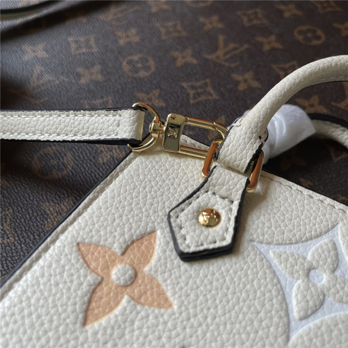 Louis Vuitton PETIT SAC PLAT Monogram Empreinte Cream / Saffron M80449 Mid