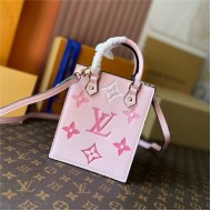 Louis Vuitton PETIT SAC PLAT Monogram Empreinte Pink M80449 Mid