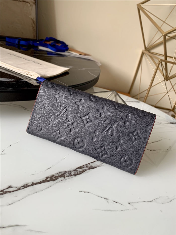 Louis Vuitton EMILIE WALLET Monogram Empreinte Navy M80360 High