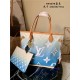 Louis Vuitton NEVERFULL MM Monogram Giant Blue M45678 High