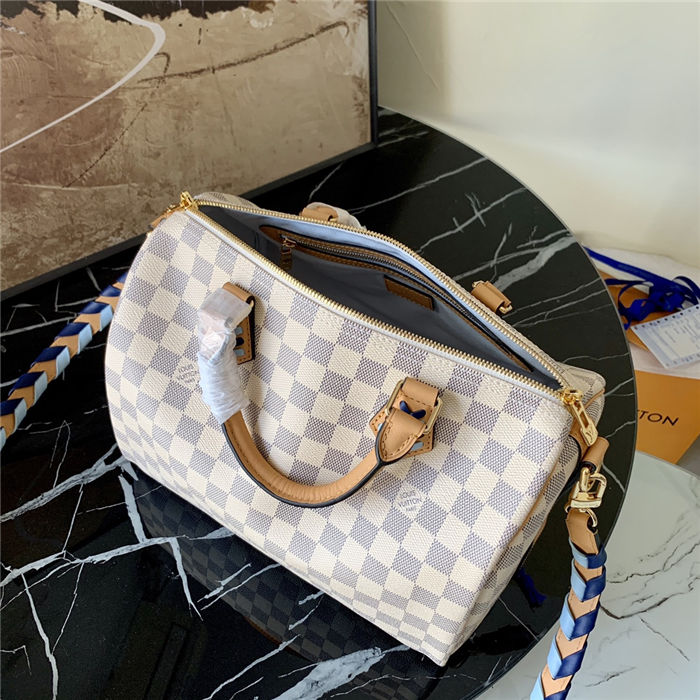 Louis Vuitton SPEEDY BANDOULIÈRE 30 Damier Azur coated canvas Blue N50054 High