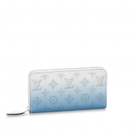 Louis Vuitton ZIPPY WALLET Mahina perforated calf leather Gradient Blue M80494 High