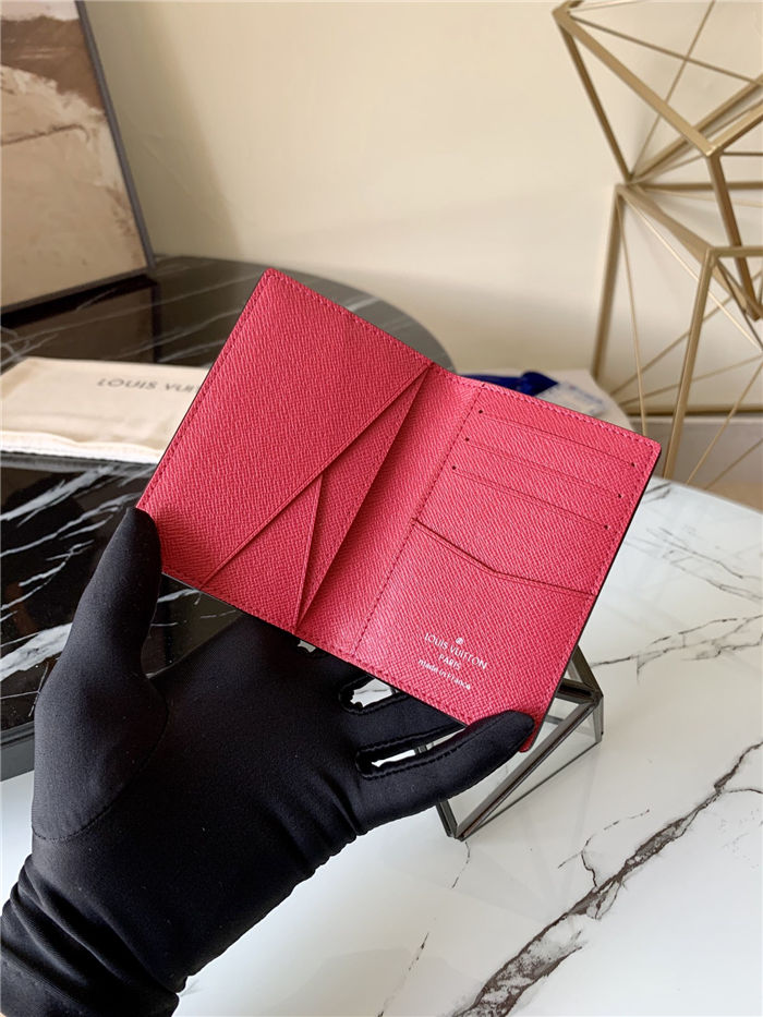 Louis Vuitton Pocket Organizer Taïgarama Red M60502 High