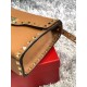 SMALL ROCKSTUD GRAINY CALFSKIN CROSSBODY BAG Camel High