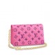 Louis Vuitton POCHETTE COUSSIN Monogram-embossed lambskin Pink/Purple M80745 High