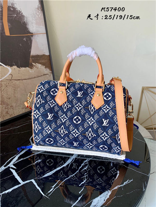 Louis Vuitton SINCE 1854 SPEEDY BANDOULIÈRE 25 Blue M57400 High