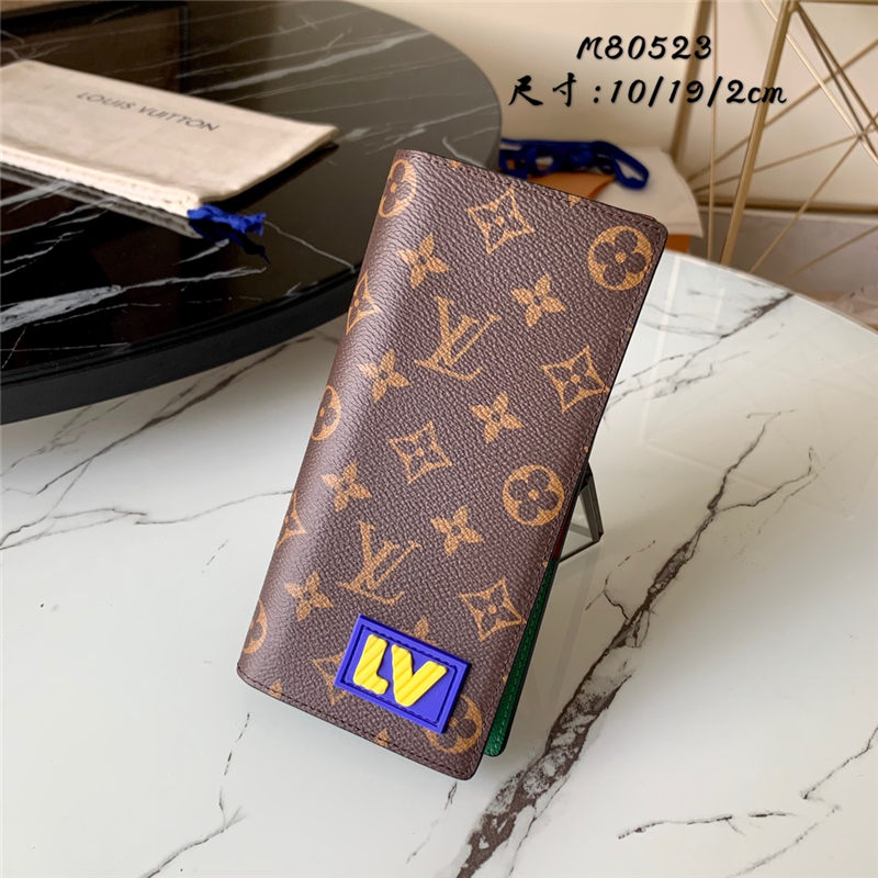 Louis Vuitton BRAZZA WALLET Monogram LV Rubber M80523 High