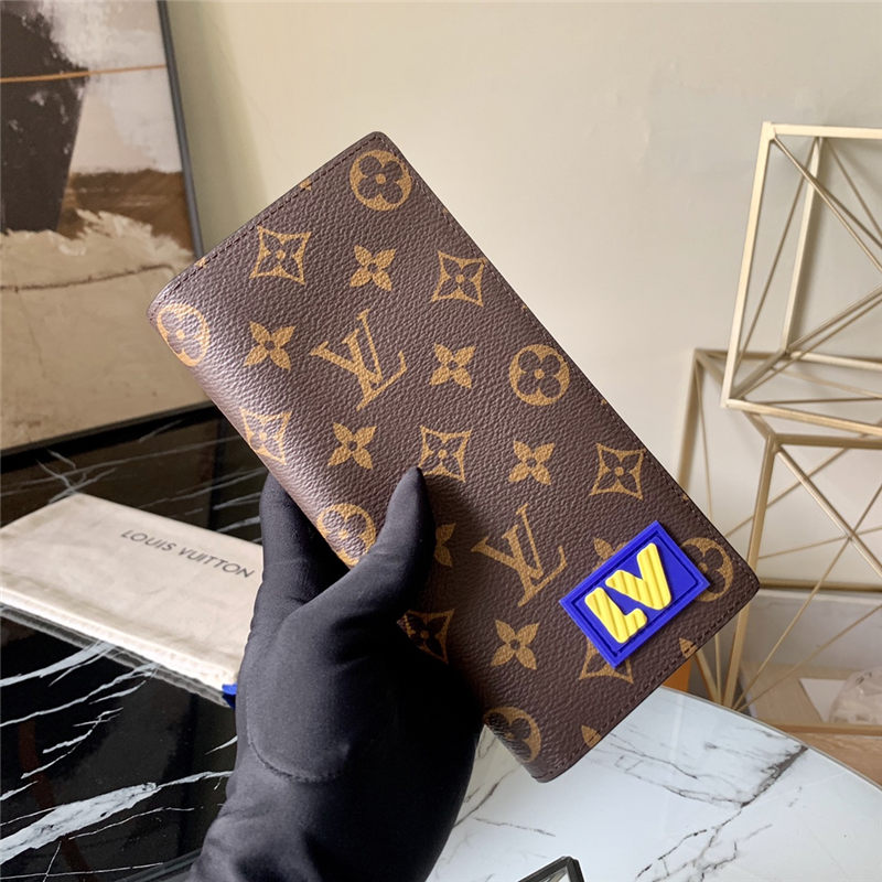 Louis Vuitton BRAZZA WALLET Monogram LV Rubber M80523 High