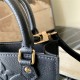 Louis Vuitton PETIT SAC PLAT Monogram Empreinte embossed supple grained cowhide leather Black M80478 High