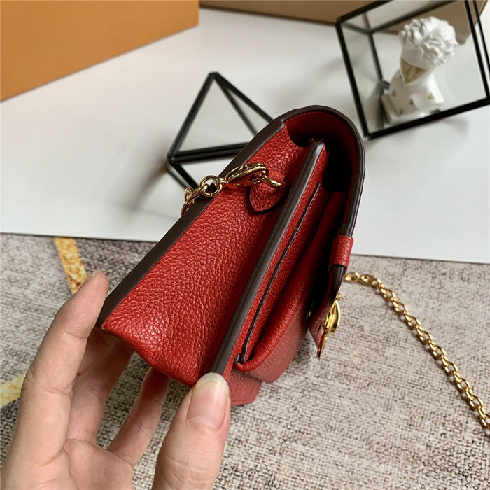 Louis Vuitton VAVIN CHAIN WALLET Monogram Empreinte Red High