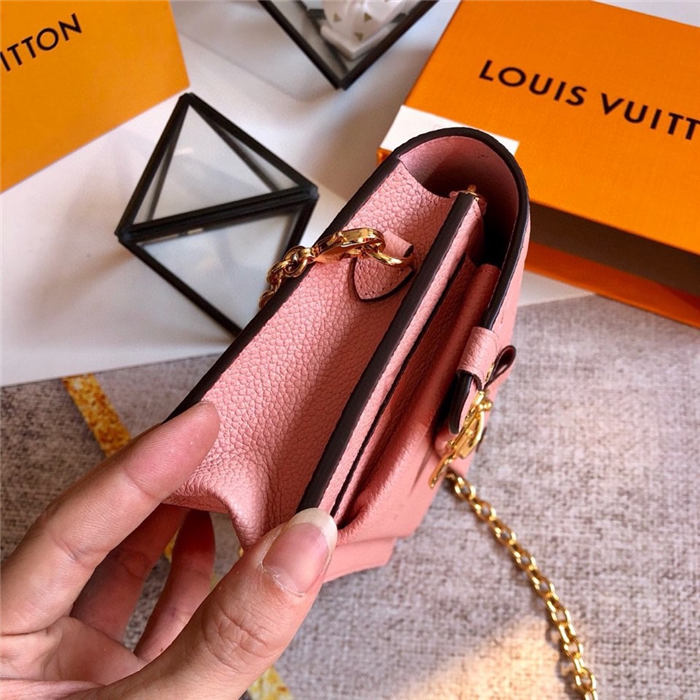 Louis Vuitton VAVIN CHAIN WALLET Monogram Empreinte Pink High