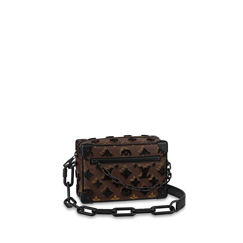 Louis Vuitton Mini Soft Trunk Embroidered Monogram Tuffetage Noir coated canvas M68970 High