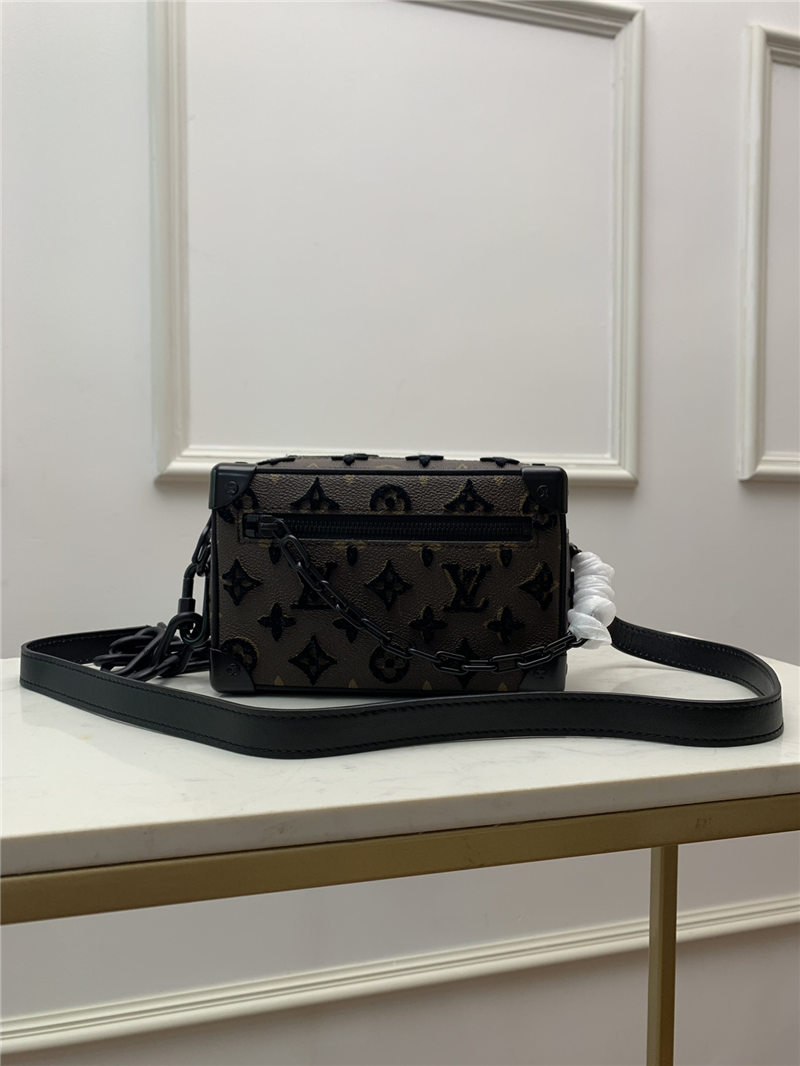 Louis Vuitton Mini Soft Trunk Embroidered Monogram Tuffetage Noir coated canvas M68970 High