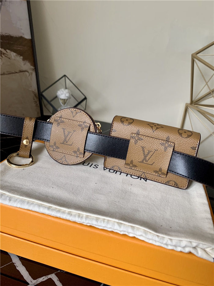 Louis Vuitton DAILY MULTIPOCKET 30MM BELT Monogram Reverse M0345U High