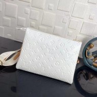 Louis Vuitton COUSSIN PM Monogram-embossed puffy lambskin White M57790 High