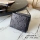 Louis Vuitton SLENDER WALLET Monogram Seal cowhide leather Black M80520 High