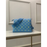 Louis Vuitton COUSSIN PM Monogram-embossed puffy lambskin Blue/Yellow M57790 High