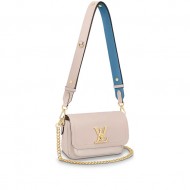 Louis Vuitton LOCKME TENDER Grained calf leather Greige M58554 High