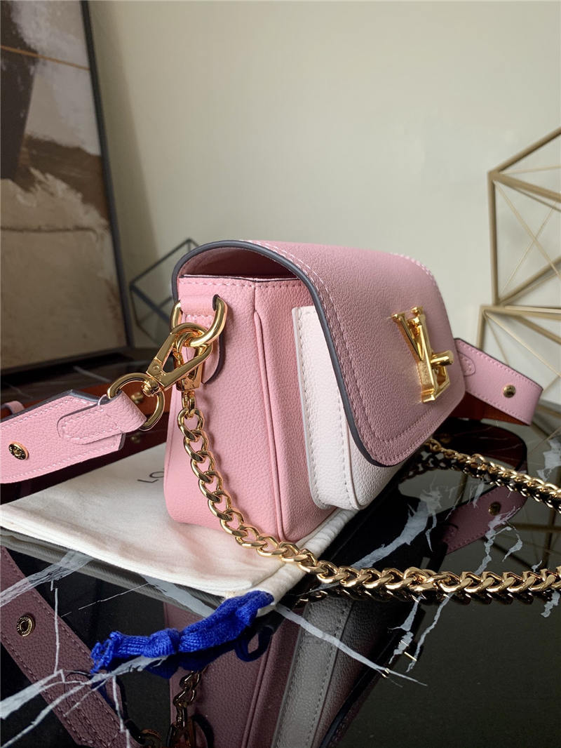 Louis Vuitton LOCKME TENDER Grained calf leather Rosewater Pink M58555 High