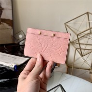 Louis Vuitton CARD HOLDER Monogram Empreinte Pink M69174 High