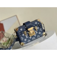 Louis Vuitton PETITE MALLE Monogram Denim Blue M59717 High