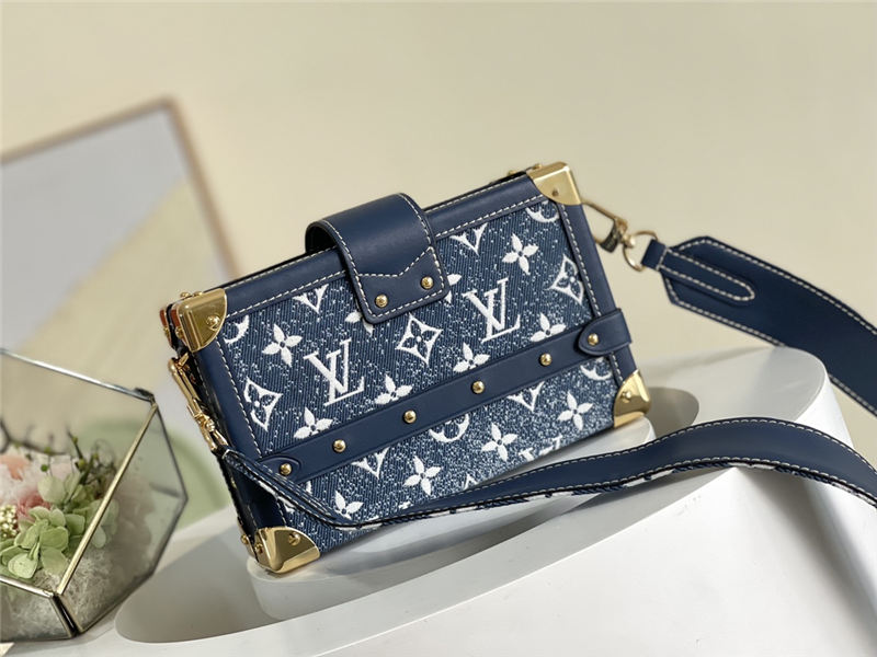 Louis Vuitton PETITE MALLE Monogram Denim Blue M59717 High