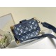 Louis Vuitton PETITE MALLE Monogram Denim Blue M59717 High