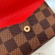 Louis Vuitton CARD HOLDER RECTO VERSO Damier Ebene Red N60406 High