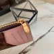 Louis Vuitton CARD HOLDER RECTO VERSO Damier Ebene Rose Ballerine N60405 High